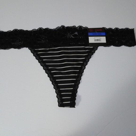 NEW Set of 3 No Boundaries Microfiber Lace Thongs XXXL 3XL Leopard Print Floral - Picture 5 of 12